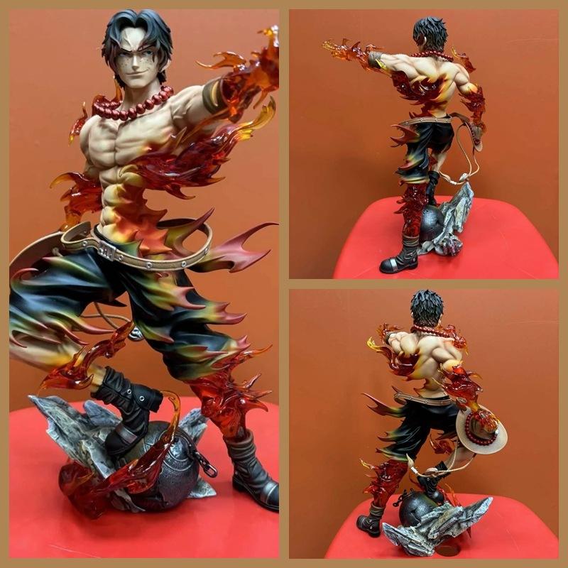 One Piece As Flame, Flower Ace, Burnt Fruit, Ability Gk Statue Model, Boxed Figure