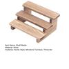 Display Riser Stand Miniature Wooden Mini Riser Model Three-Tier Display Stand Furniture for Doll Mansion Miniature Plants Ornaments Figurines