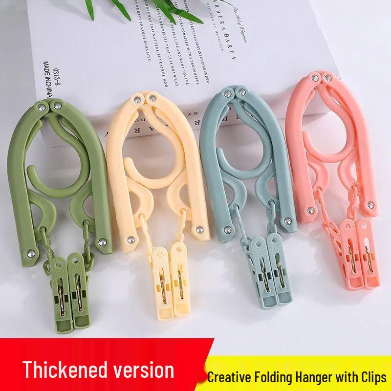 Portable Folding Hangers: Travel & Dorm Clothes Drying Rack