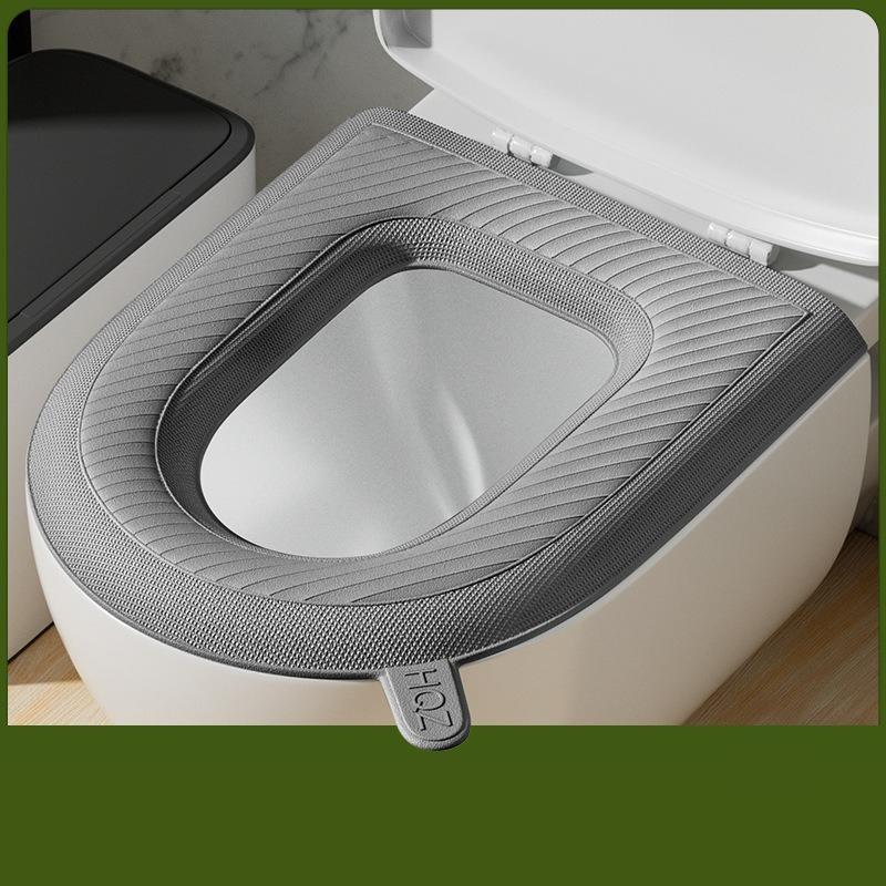 Four Season Universal Waterproof Toilet Seat Cushion High Elasticity EVA Foam Closestool Seat Cover Waterproof and Erasable Quick Drying Toilet Seat 43x39cm 1pcs