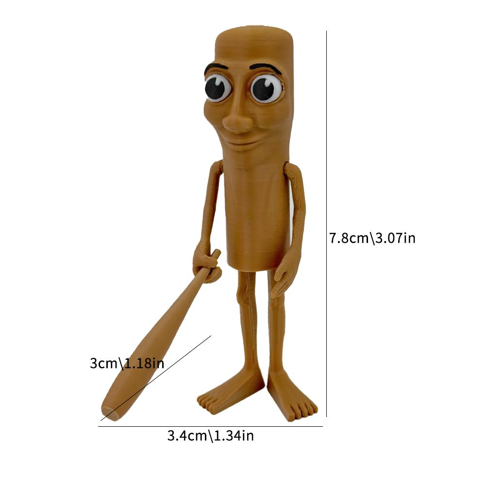 Italienischer Brainrot Tung Sahur Figur Spielzeug Tralalero Tralala Figuren Bombardino Krokodil Schimpanzini Bananini Modell Deko Puppe Geschenk