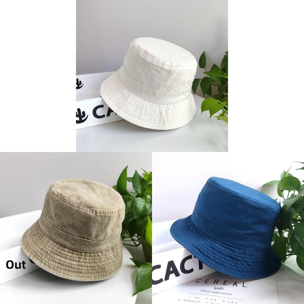 Fisherman Hat Summer Sun Protection Wide Brim Canvas Casual For Men Women