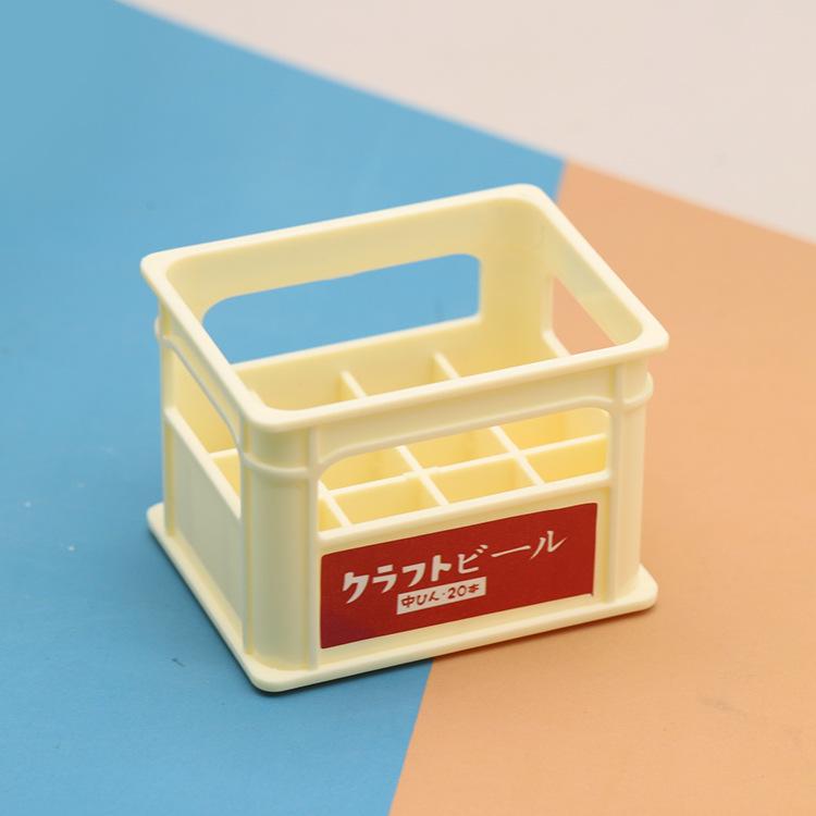 Japanese Bo11 Doll House Mini Simulation Beer Frame Beverage Basket Miniature Model Shooting Props Play House Toy