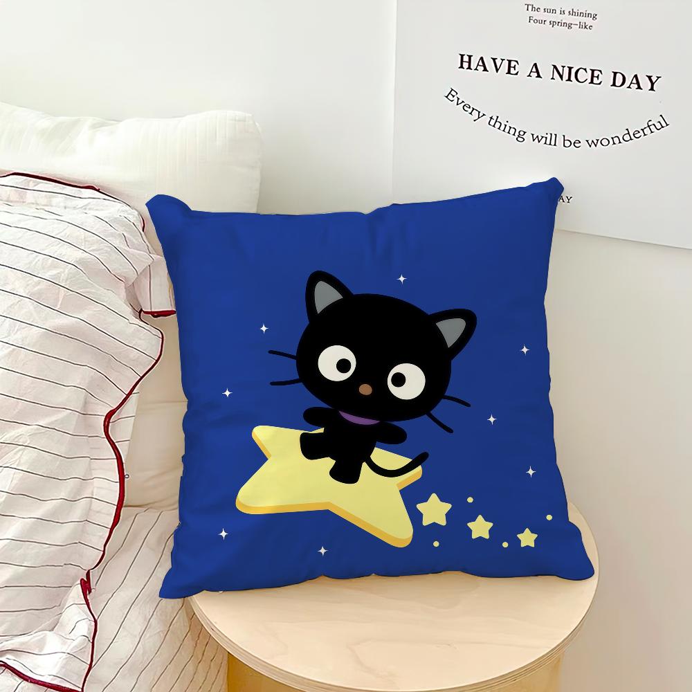 Cute Cartoon Art Chibi Cat C-Chococat Sro Comfort Soft Hogar Pillowcase For Sofa Living Room Bed Home Decor Protective Covers