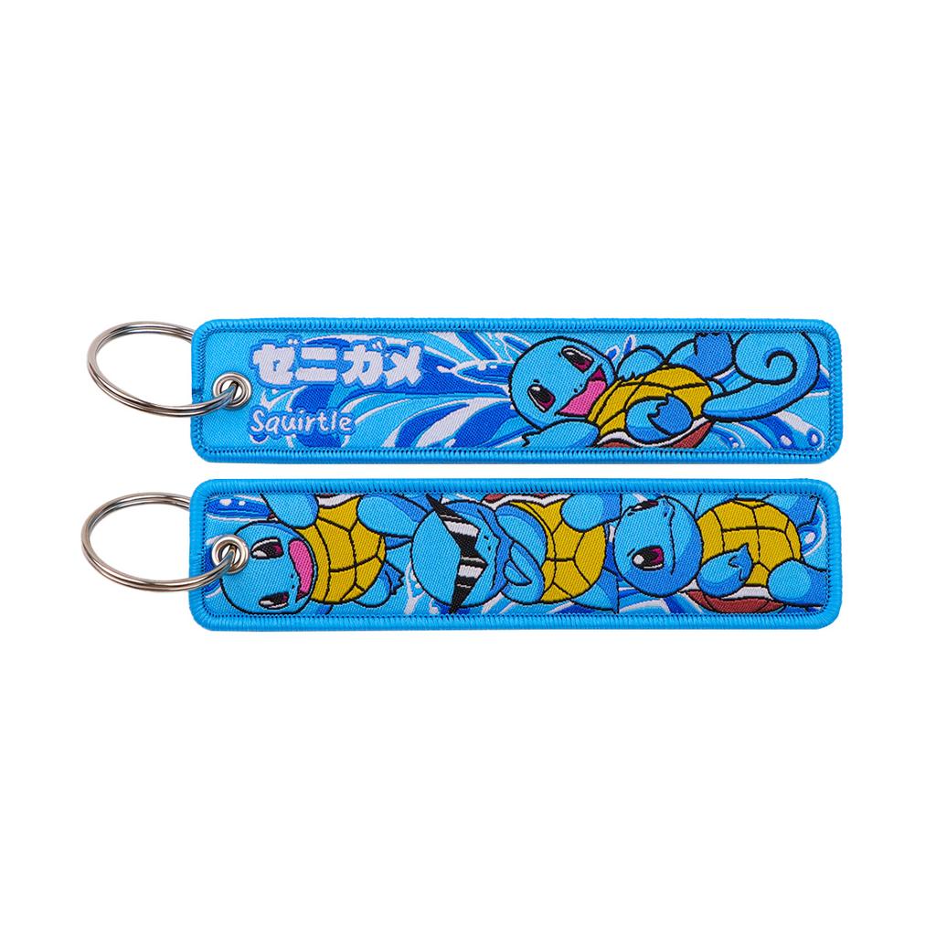 1Pcs Pokmon Anime Elf Monsters Keychain For Cars Backpack Key Holders Embroidery Keyrings Key Tag Jet Tag Accessories Gifts