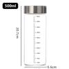 1Pcs High Borosilicate Glass Bottle Leak-proof Bottle Brewing Wine Bottle with Scale Coffee Cup Household Travel Fluid Container