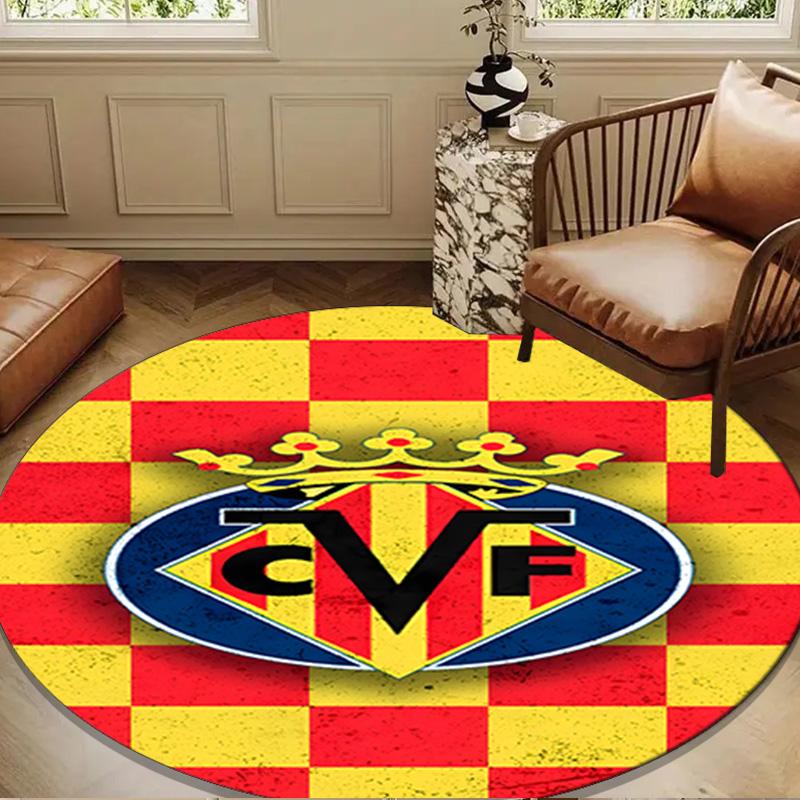 Villar-real Football Club Round Mat Home Decor, Chair Rug For livingroom,Bedroom, Doormat Home Decor Birthday Gift Christmas Gifts