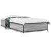 VidaXL Bed Frames Sonoma Grey 75x190 Cm Engineered Wood and Metal Bed Bedroom Furniture Guest Bed Slatted Base 845124