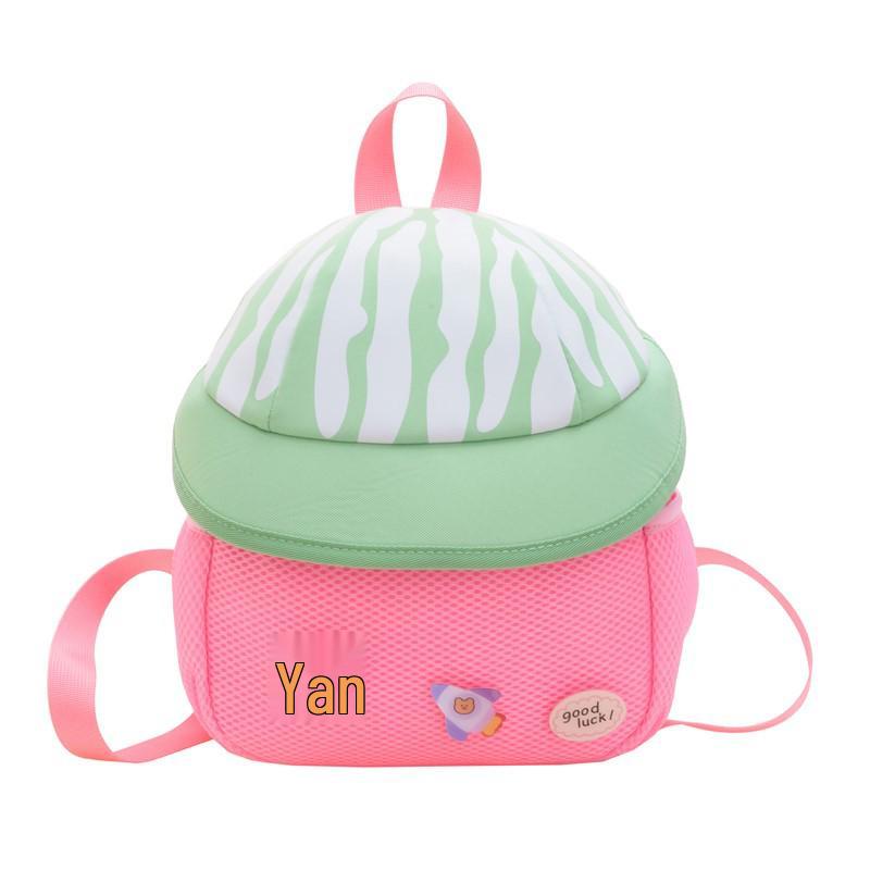 2025 Cute Cartoon Fruit Hat Kindergarten Backpack for Boys & Girls