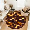 Rainbow Cube Area Rug, 3D Colorful Square Block Print, Non-Slip Washable Mat for Living Room Sofa Dining Room Indoor Decor