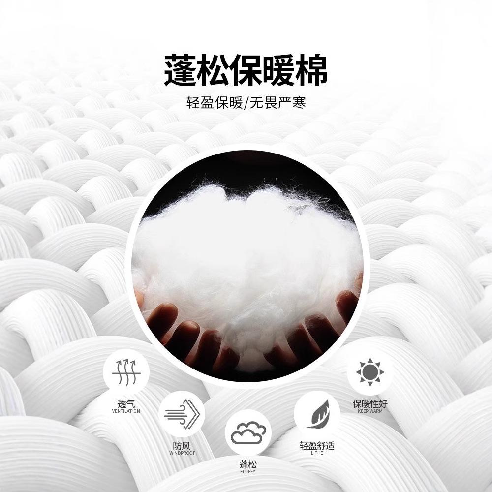 Striped Thickened Down Cotton-padded Jacket for Men's Winter New Winter Trendy Brand Jacket Warm Bread Cotton-padded Jacket