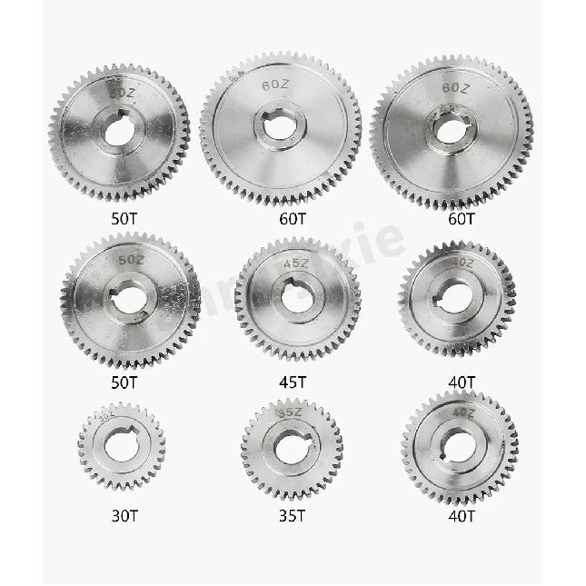 9pcs Metal Lathe Metric Exchange Gears Kit Metal Cutting Machine Gears for CJ0618
