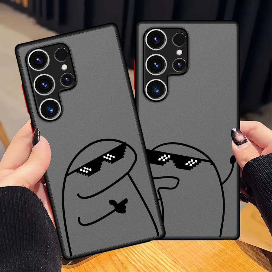 Line People Cool Funda Back Phone Cover Case for Samsung Galaxy S23 FE S21 S20 FE S24 Plus S25 Ultra S26 S22 Note 20 Ultra 10+