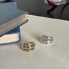mosxe [925silver] Bold line ring (2color)