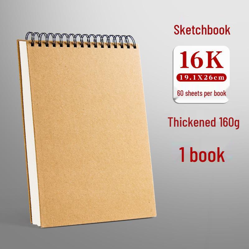 Coil-Bound Hardcover Sketchbook – Multiple Sizes: A3, A4, A5, 4K, 8K, 16K, 32K for Art and Drawing