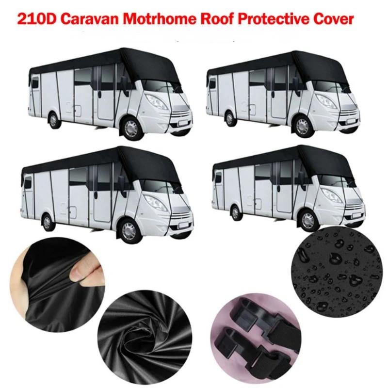 Universal Caravan RV Roof Cover 210D Portable Tarpaulin Durable Motorhome Resistant Outdoor Travel 5*3/6.5*3/7.5*3/8.5*3