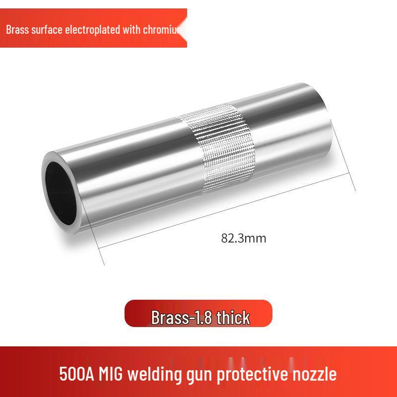 MIG Welding Protective Nozzle & Sleeve Set: 200A-500A Thickened Purple Copper for Gas Shielded Welding
