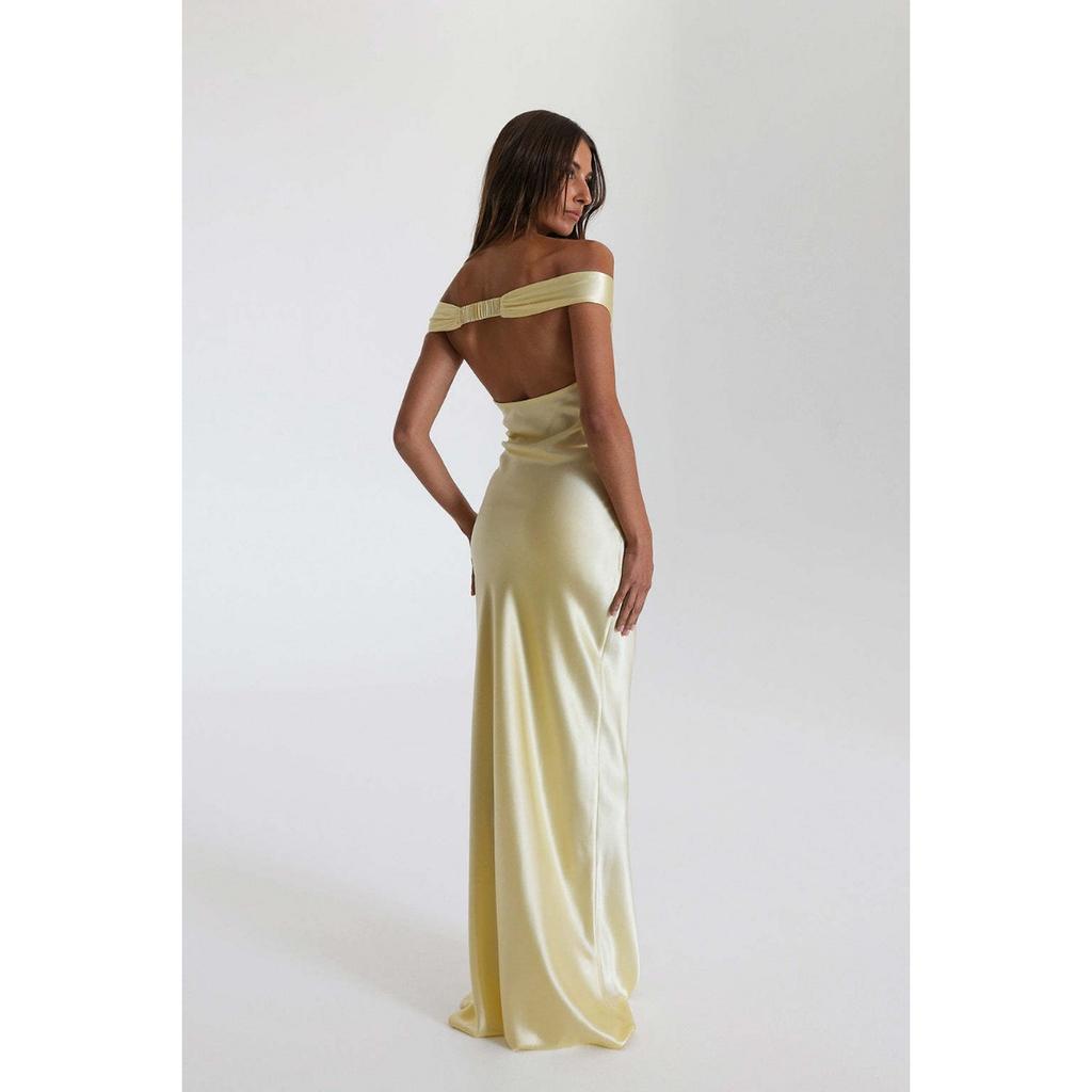 Women's Off Shoulder Satin Mermaid Evening Dress, Elegant Long Formal Gown for Party Prom, European American Style