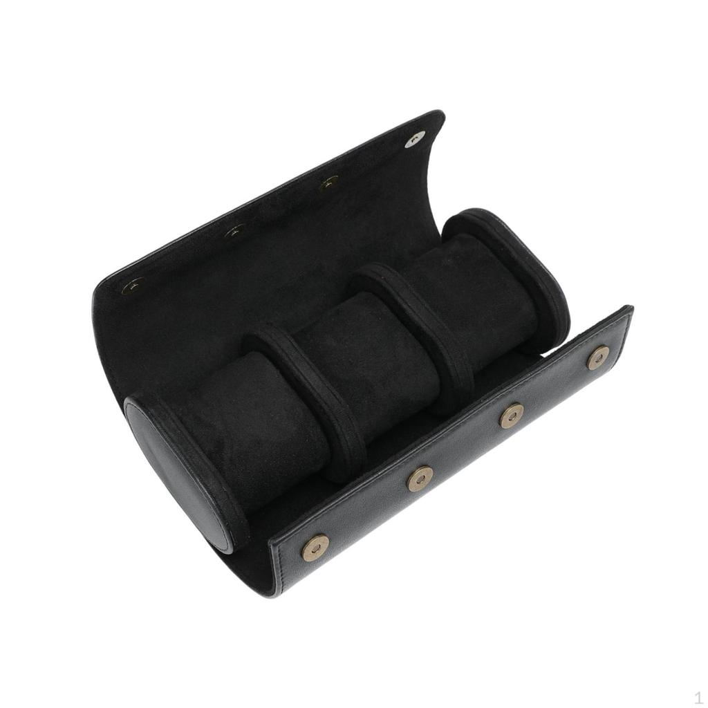 Watch Roll Travel Case Display Container Portable Multifunctional Protection Holder for Gift