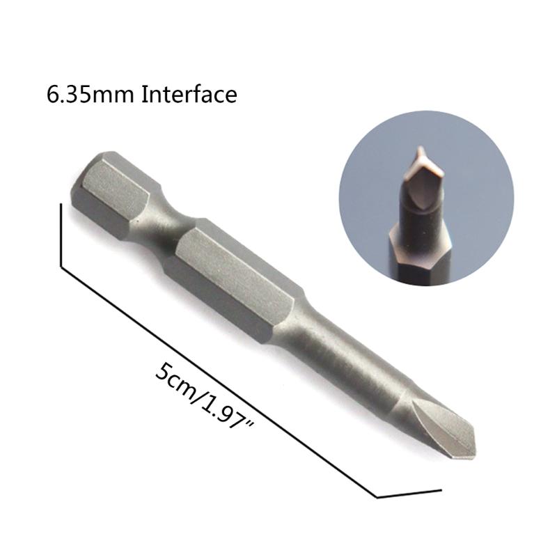 5Pieces Special-shaped Screwdriver Set 50mm U-shaped Y-Type Triangle Inner Cross Three-points Screwdriver Bit Tool