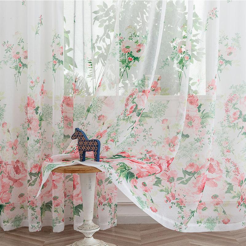 2026 Curtains, Gauze Curtains, Bedroom Translucent Decorative Curtains, Pole Piercing Sheer Curtain