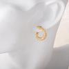 Personalized Full Diamond Hollow Ear Cuff for Women - European & American Style, Large Hoop, Retro Fashion