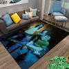 Nirvana Band Color Photo Kurt Cobain Grunge Wall vintage floor decor for retro home dark fantasy gothic illustration cozy printed floor covering