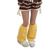 Elegant Ruffle Lace Trimmed Leg Sleeves Fleece Plush Cold Weather Essential Leg Warmers For Women's Fashion Long Socks