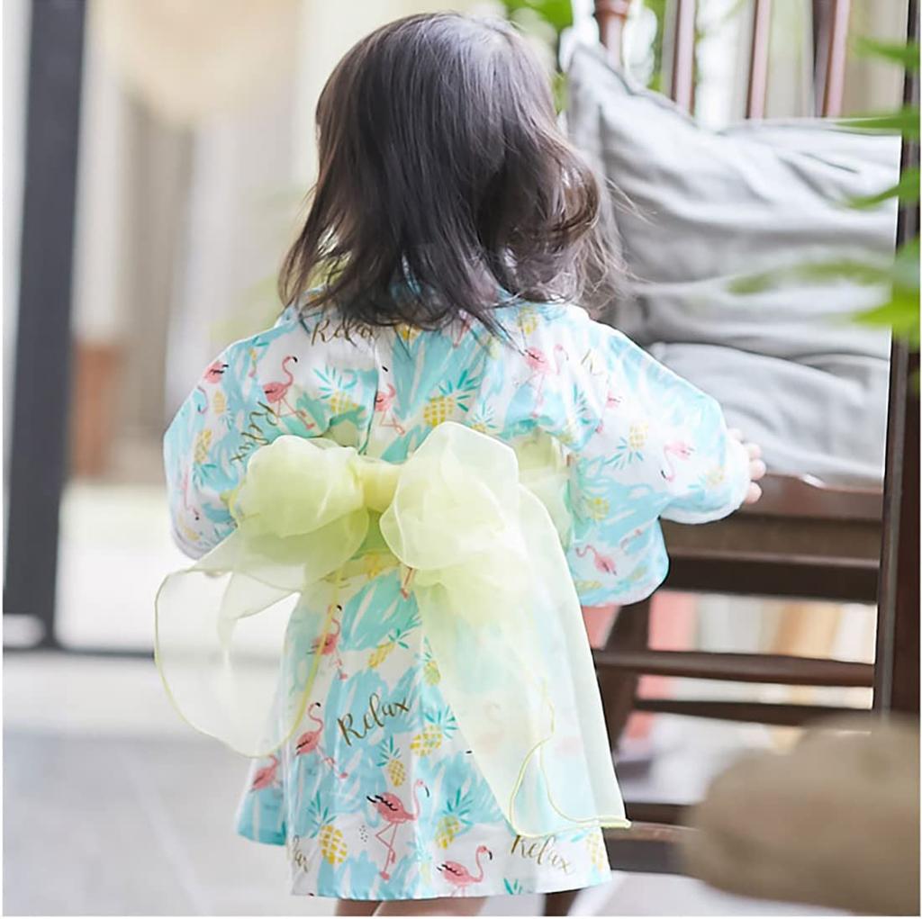 Yukata Set for Summer Summer Set with Cute and Heko Perfect for Fireworks Obon Summer and Commemorative Photos Pink [SEIWARAKU] Girls' Festivals,