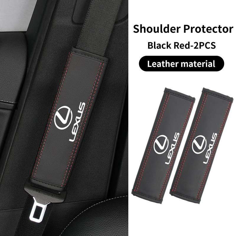 Car Accessories Seatbelt Shoulder Cover Leather Protector Pad For Lexus CT200h ES250 ES300h IS250 IS200 GS300 GS460 GX470 LS400NO3