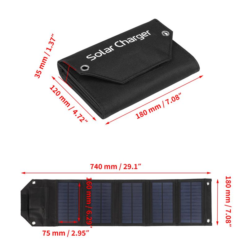100W 80W 60W Foldable USB Solar Panel Outdoor Folding Solar Cell Charger Mobile Power Bank Climbing Camping Hiking Phone Charger