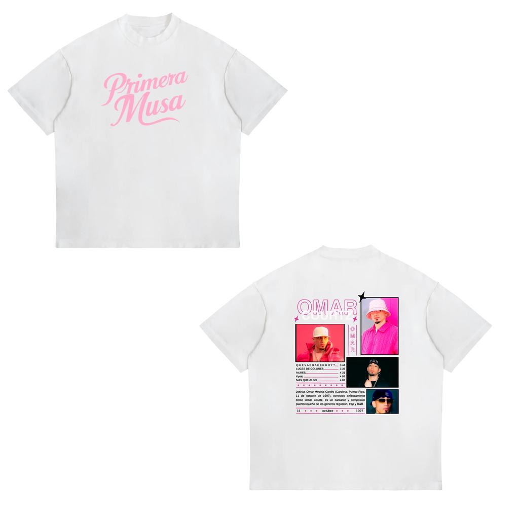 Singer Omar Courtz Album PRIMERA MUSA graphic Tour Popular Unisex T Shirts Unisex Pure Cotton Short Sleeve Y2k Oversized Tee Tops