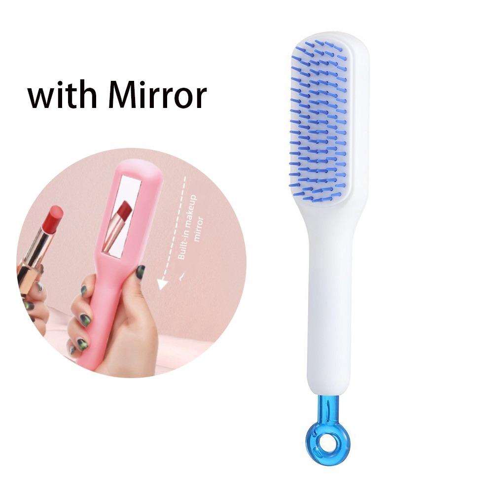 Anti-static Self Cleaning Hair Comb Smoothing Hairdressing Hairstyling Tools Massage Hair Brush
