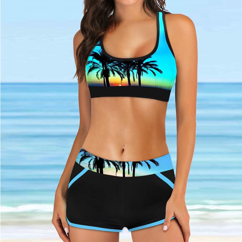2023 Custom Print Women's Wide Strap Bikini Swimsuit