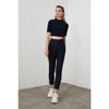 Black Basic Woven Trousers Twoss19st0038