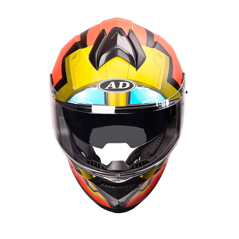 DOT Authentication AD Motorcycle Helmet, Full-face Helmet for Riding, Suitable for All Seasons, Warm and safe3C Certified Full-face Helmet