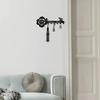 Black Butterfly Key Holder Wall Decor with 6 Hooks Scroll Design Easy Mount Entryway Organizer