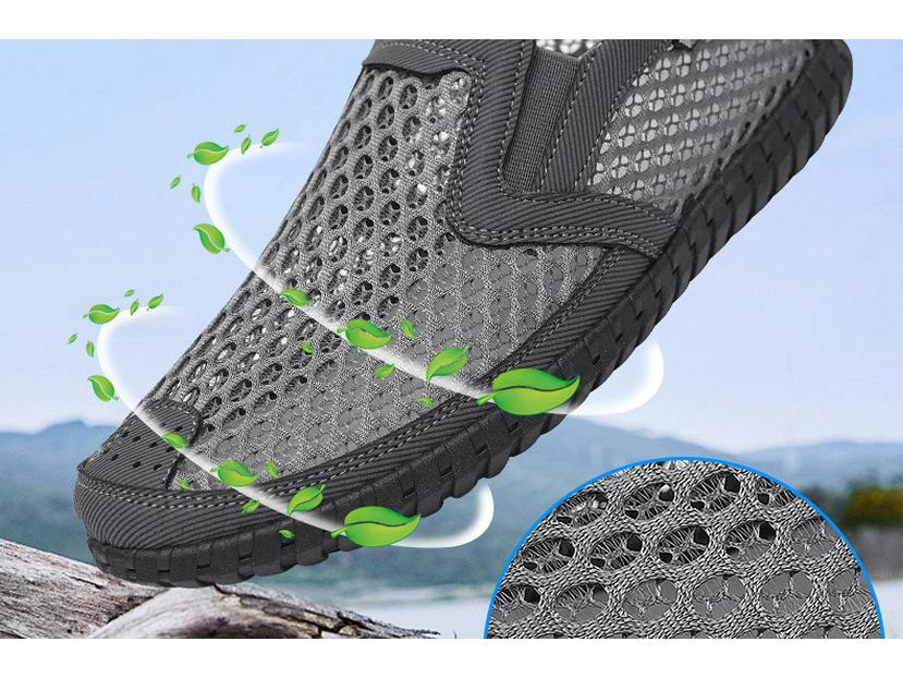 Men's Summer Mesh Breathable Shoes – Non-Slip Soft Sole Casual Sandals for Middle-Aged Dads