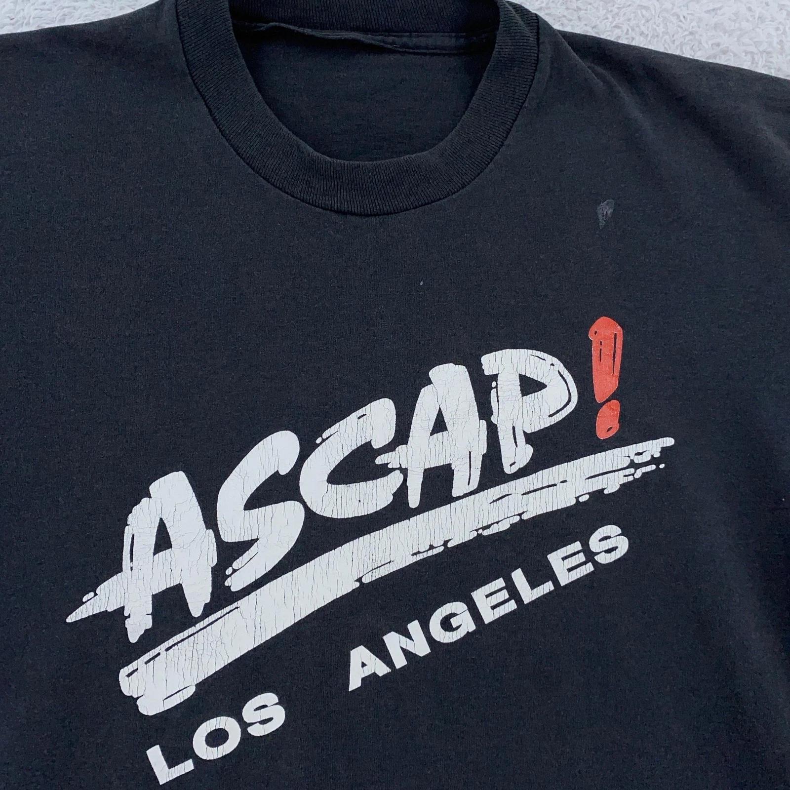 

Vintage 80s ASCAP Los Angeles Distressed T-Shirt Large California Music Composer 4XL
