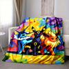 1Pc Eevee Evolution Artwork Flannel Blanket, Soft And Comfortable, Casual Warm, Camping Travel, Christmas, Halloween Xmas Gift. G135