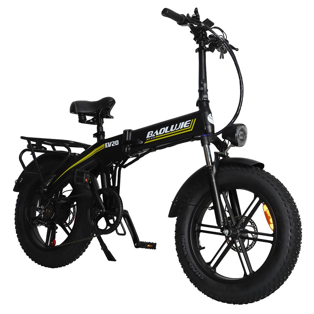 BAOLUJIE D7 Faltbares Elektrofahrrad, 48V 16Ah Akku, Shimano 7-Gang schwarz