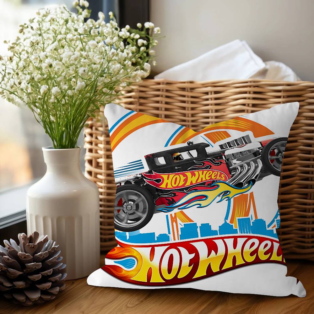 Hot Wheels Pillow Gift Home Office Decoration Bedroom Sofa Car Cushion Cover Case 45x45