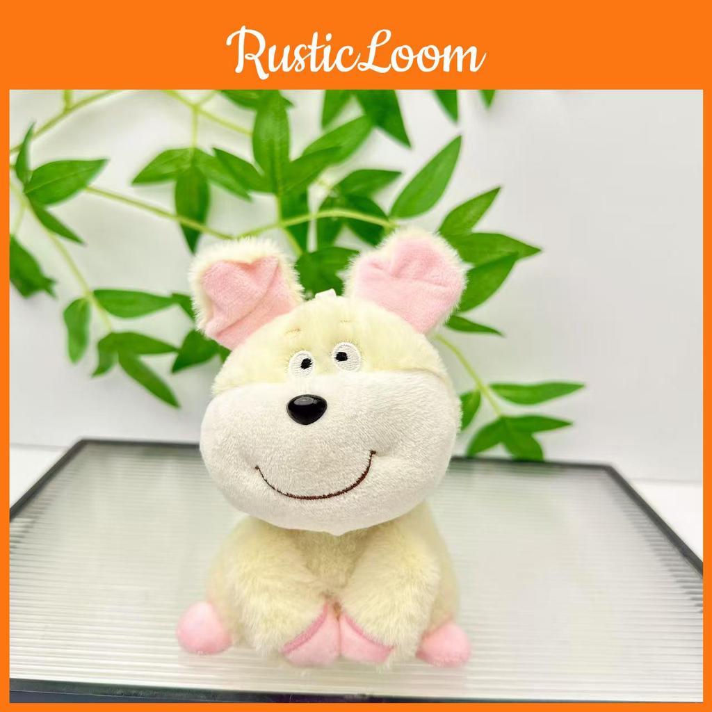 Plush Bee Dog Keychain With Soft Short Pile For Bag Decor And Collectible Gift