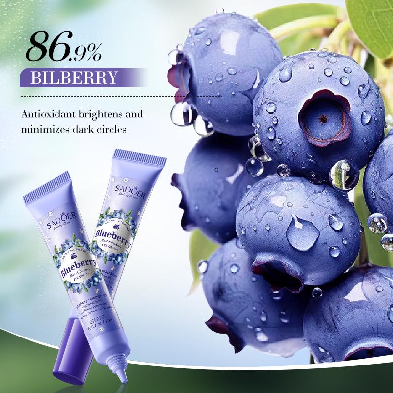Blueberry Antioxidant Eye Cream SADOER Hyaluronic Acid Moisturizing Hydrating Skin Rejuvenation Eye Cream