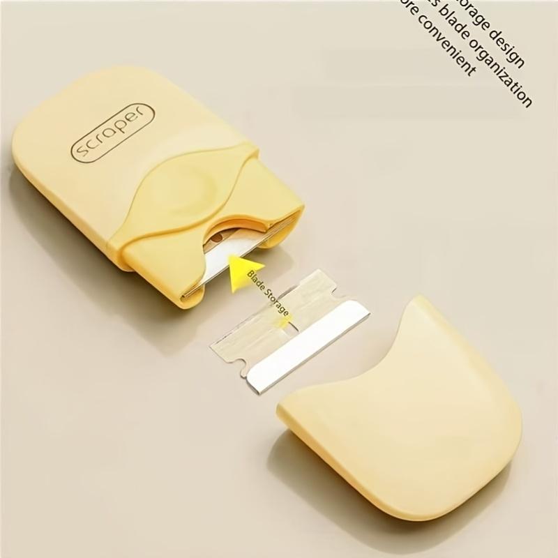 This Set Includes Three Multi-Tool Scrapers with Replaceable Blades, Designed for Various Tasks Such As Grouting, Sticker Removal, Flooring