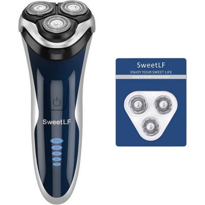 SweetLF Electric Shaver for MenMen's Electric Shaver Wet & Dry Rotary Rechargeable100 IPX7 WaterproofPop-up TrimmerCordless Floating Head, Blue