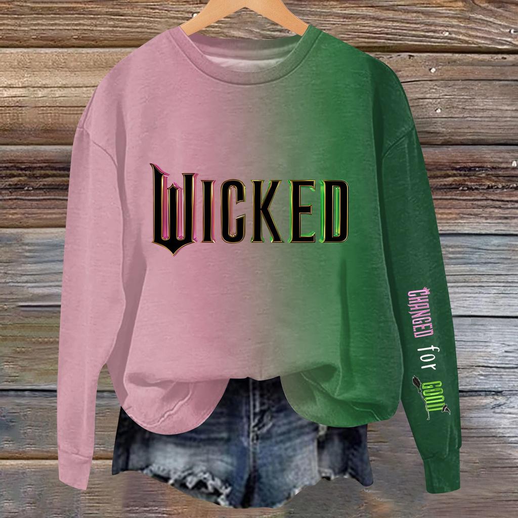 Women's Casual Loose  Round Neck Long Sleeve Hoodie