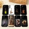 Musik Musikalische Violine Gitarre Handyhülle Für Samsung A73,72,71,A52,51,40,41,A22,A32,31,A13, Weiche Schwarze Hülle