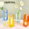 Geometric Flower Vase Modern Hydroponic Planter Plant Container Acrylic Vase  Home Office