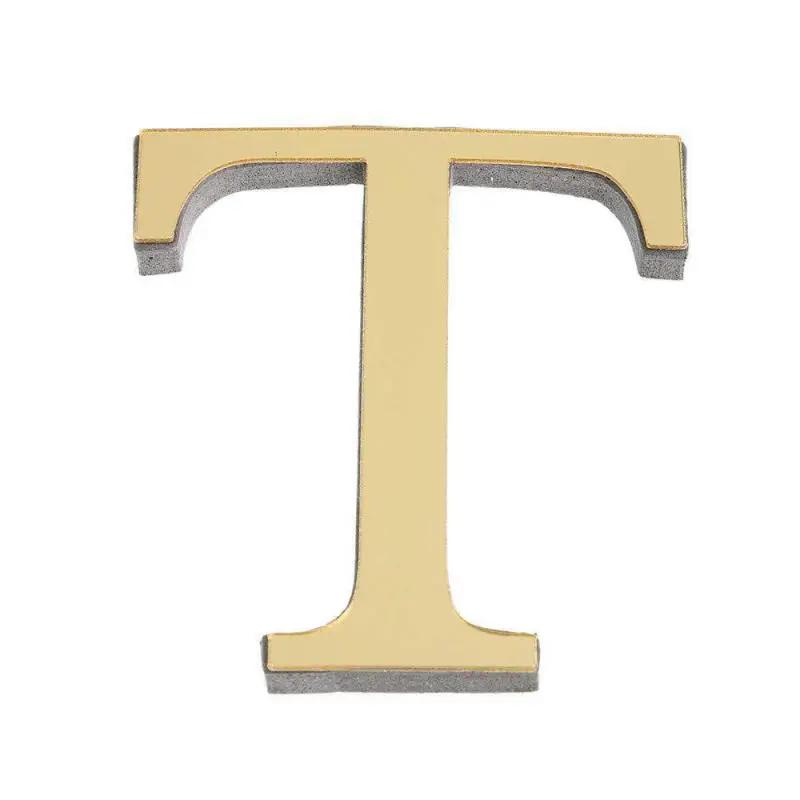 26 Letters Wall Sticker 3D Mirror Acrylic Decals Home Decor Wall Art Mural For Party Wedding Christmas Retro Wall Art